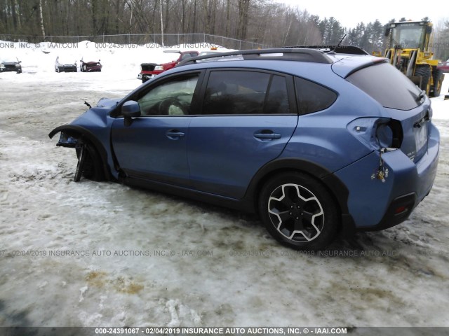 JF2GPAGC7E8216809 - 2014 SUBARU XV CROSSTREK 2.0 LIMITED BLUE photo 3