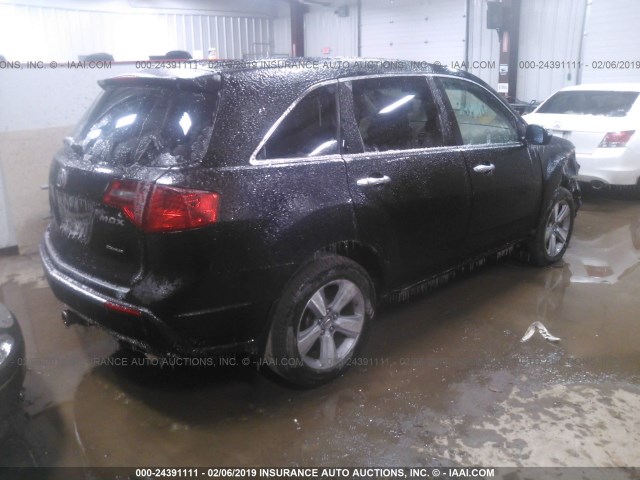 2HNYD2H65BH543266 - 2011 ACURA MDX TECHNOLOGY BLACK photo 4