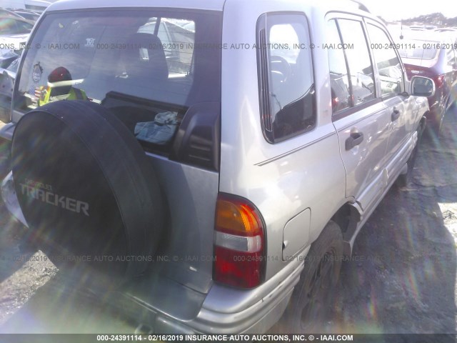 2CNBJ634536900388 - 2003 CHEVROLET TRACKER LT SILVER photo 4