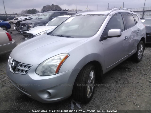 JN8AS5MT8CW293717 - 2012 NISSAN ROGUE S/SV GRAY photo 2