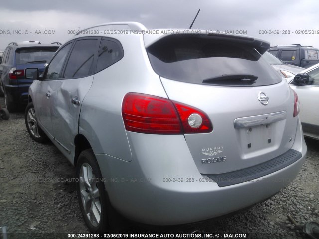 JN8AS5MT8CW293717 - 2012 NISSAN ROGUE S/SV GRAY photo 3