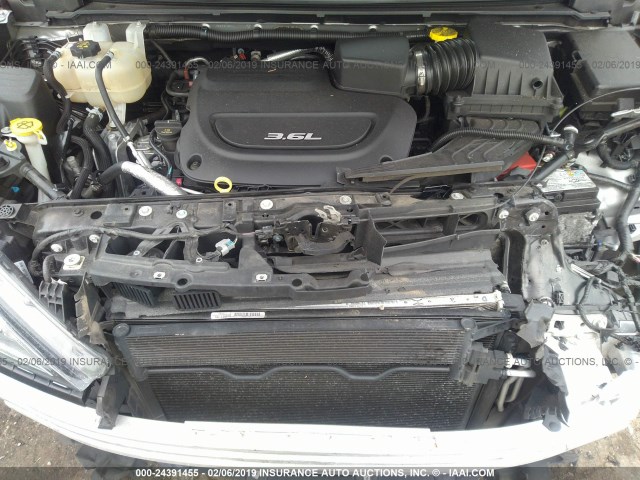 2C4RC1BG3HR692352 - 2017 CHRYSLER PACIFICA TOURING L ვერცხლისფერი ფოტო 10