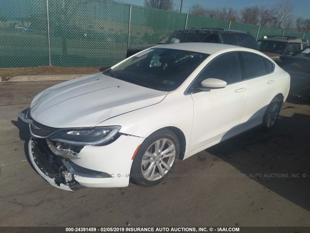 1C3CCCAB8GN139039 - 2016 CHRYSLER 200 LIMITED WHITE photo 2