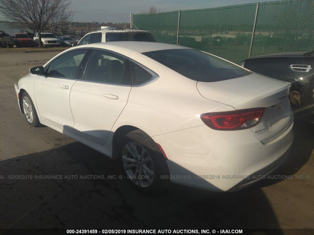 1C3CCCAB8GN139039 - 2016 CHRYSLER 200 LIMITED WHITE photo 3