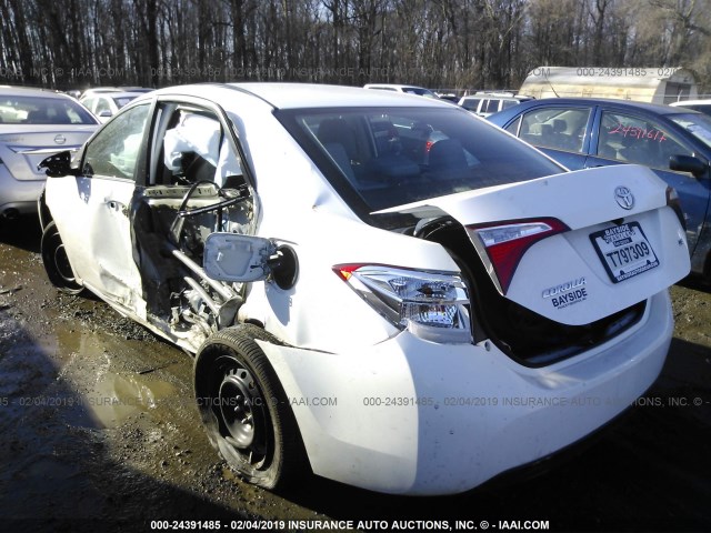 2T1BURHEXGC511541 - 2016 TOYOTA COROLLA L/LE/LE PLS/PRM/S/S PLS WHITE photo 3