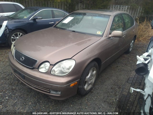 JT8BD68S9W0010409 - 1998 LEXUS GS 300 GOLD photo 2