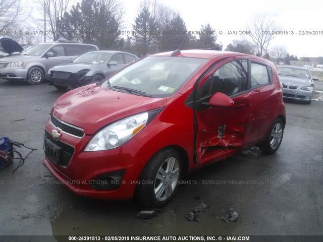 KL8CA6S98FC747290 - 2015 CHEVROLET SPARK LS RED photo 2