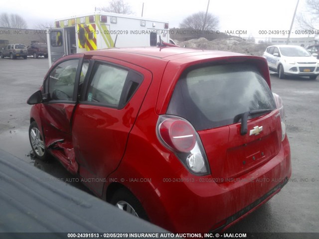 KL8CA6S98FC747290 - 2015 CHEVROLET SPARK LS RED photo 3