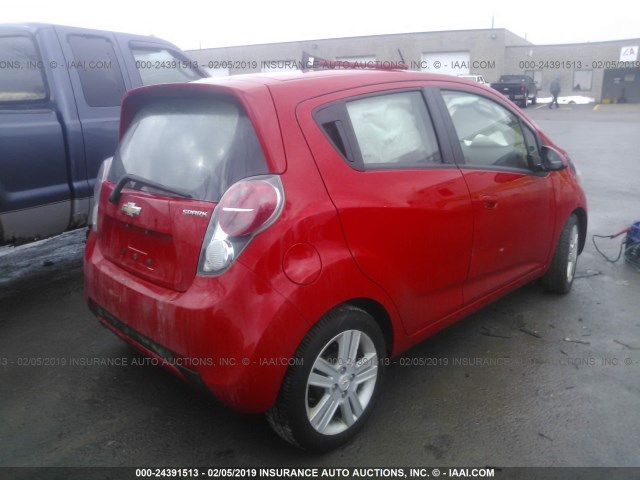 KL8CA6S98FC747290 - 2015 CHEVROLET SPARK LS RED photo 4