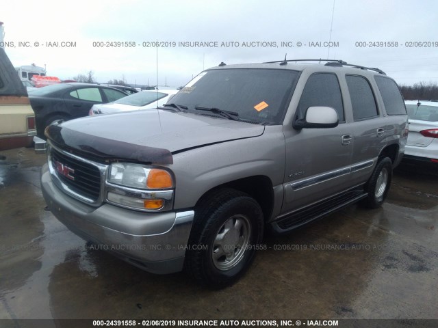 1GKEK13ZX3J243401 - 2003 GMC YUKON GRAY photo 2