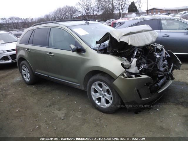 2FMDK3JC0CBA11634 - 2012 FORD EDGE SEL GREEN photo 1