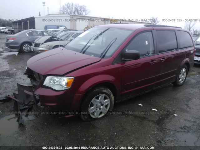 2D4RN4DG8BR743816 - 2011 DODGE GRAND CARAVAN EXPRESS RED photo 2