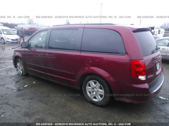 2D4RN4DG8BR743816 - 2011 DODGE GRAND CARAVAN EXPRESS RED photo 3