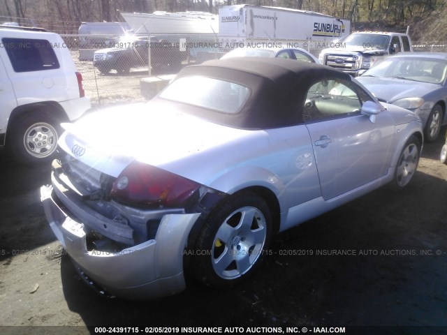 TRUUT28N721013271 - 2002 AUDI TT QUATTRO SILVER photo 4