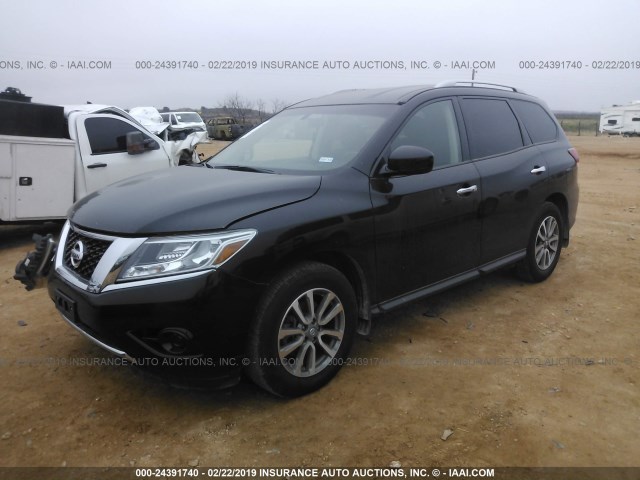 5N1AR2MN3EC696379 - 2014 NISSAN PATHFINDER S/SV/SL/PLATINUM BLACK photo 2