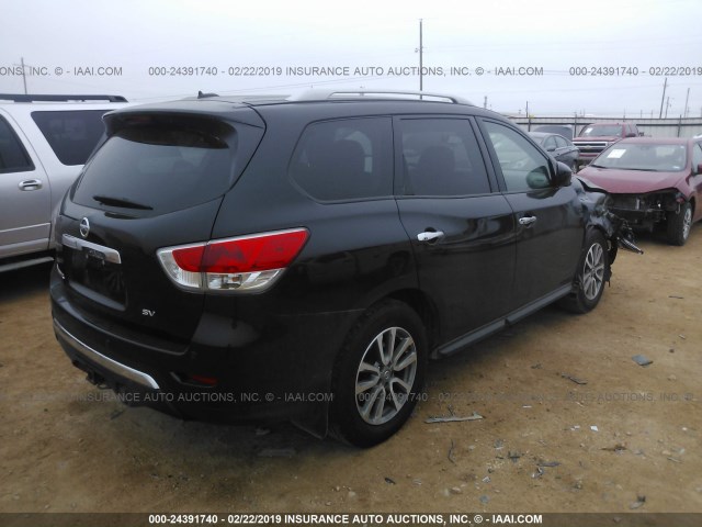 5N1AR2MN3EC696379 - 2014 NISSAN PATHFINDER S/SV/SL/PLATINUM BLACK photo 4
