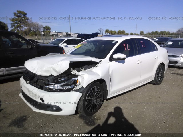 3VWLP7AJ4CM366924 - 2012 VOLKSWAGEN JETTA SEL WHITE photo 2