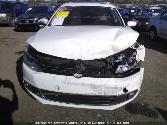 3VWLP7AJ4CM366924 - 2012 VOLKSWAGEN JETTA SEL WHITE photo 6