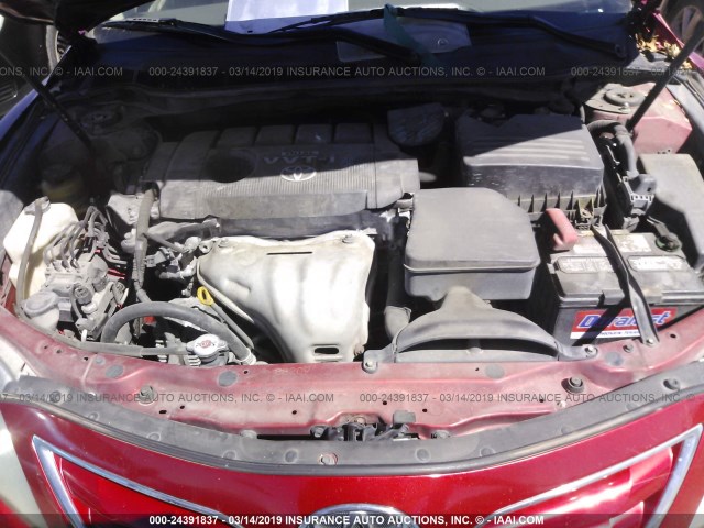 4T4BF3EK3AR050177 - 2010 TOYOTA CAMRY SE/LE/XLE 红色 照片 10