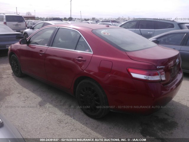 4T4BF3EK3AR050177 - 2010 TOYOTA CAMRY SE/LE/XLE 红色 照片 3