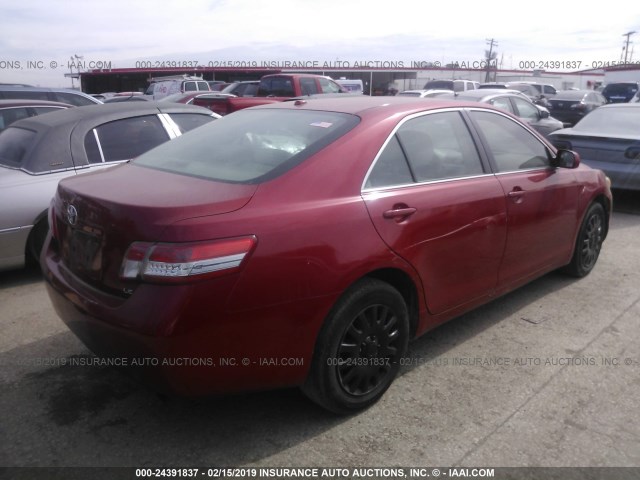 4T4BF3EK3AR050177 - 2010 TOYOTA CAMRY SE/LE/XLE 红色 照片 4