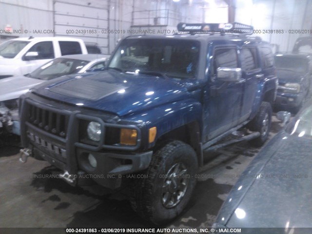 5GTDN136068136124 - 2006 HUMMER H3 BLUE photo 2