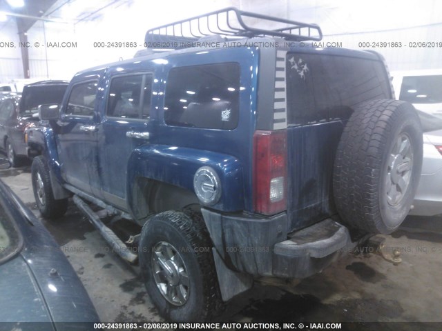 5GTDN136068136124 - 2006 HUMMER H3 BLUE photo 3