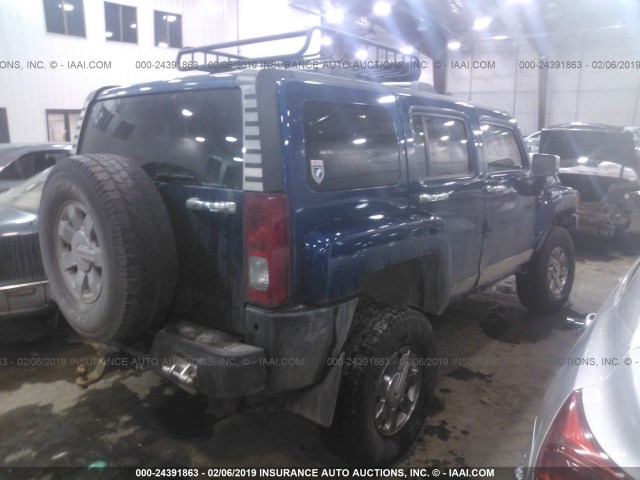 5GTDN136068136124 - 2006 HUMMER H3 BLUE photo 4