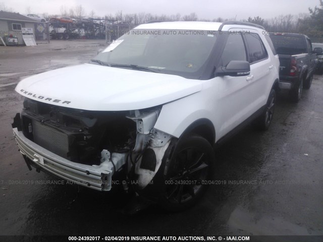 1FM5K8D89JGB29230 - 2018 FORD EXPLORER XLT WHITE photo 2