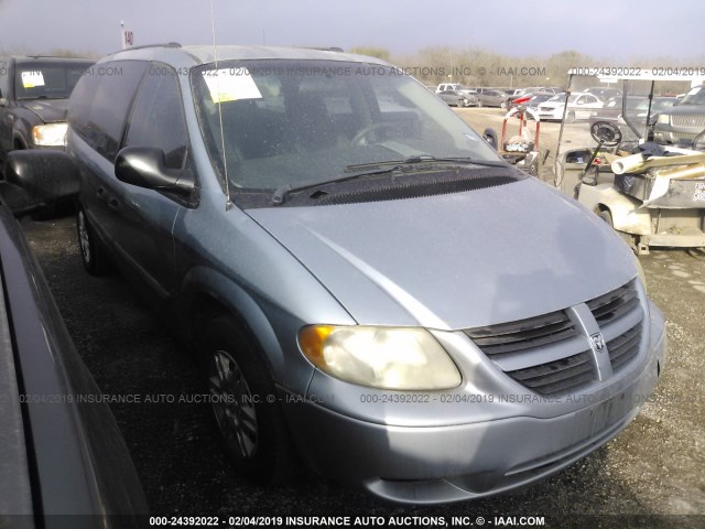 1D4GP24R35B226207 - 2005 DODGE GRAND CARAVAN SE Light Blue photo 1