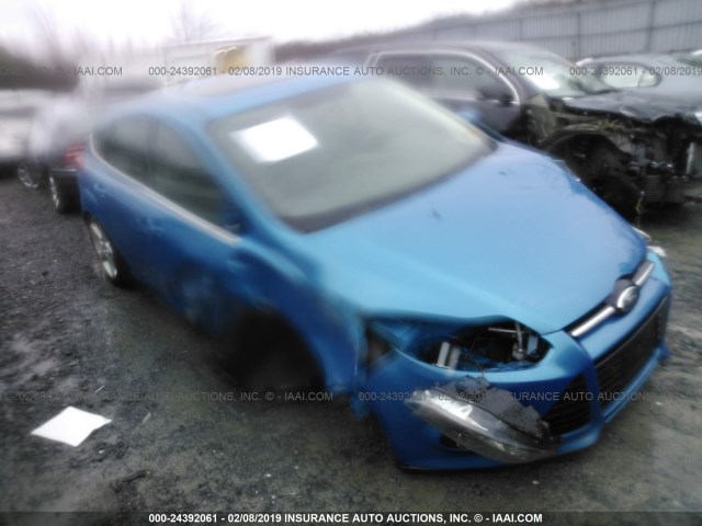 1FADP3N23DL350046 - 2013 FORD FOCUS TITANIUM BLUE photo 1