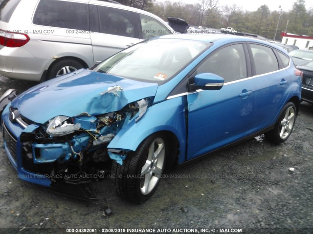 1FADP3N23DL350046 - 2013 FORD FOCUS TITANIUM BLUE photo 2