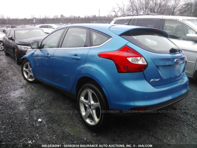 1FADP3N23DL350046 - 2013 FORD FOCUS TITANIUM BLUE photo 3