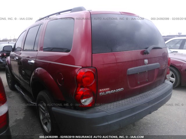 1D4HB38NX6F125112 - 2006 DODGE DURANGO SXT RED photo 3