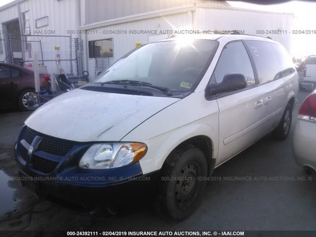 2D4GP44L95R159413 - 2005 DODGE GRAND CARAVAN SXT WHITE photo 2