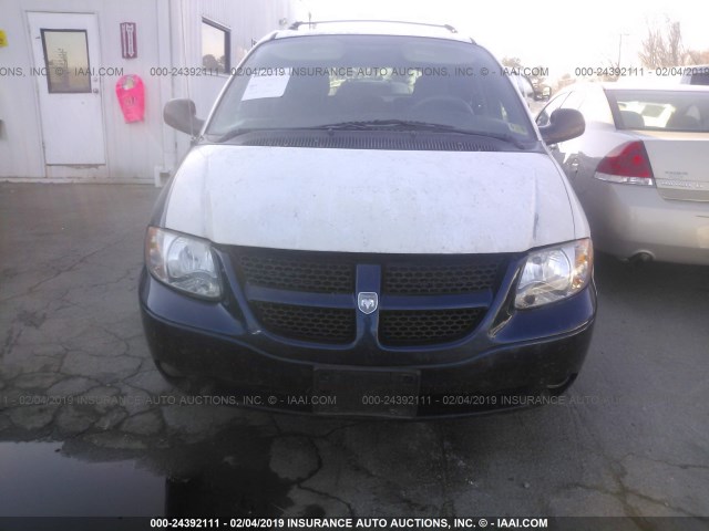 2D4GP44L95R159413 - 2005 DODGE GRAND CARAVAN SXT WHITE photo 6