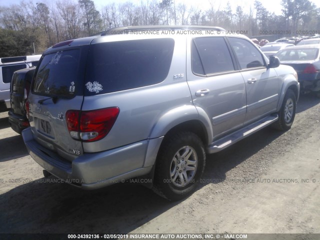 5TDZT34AX7S290208 - 2007 TOYOTA SEQUOIA SR5 SILVER photo 4