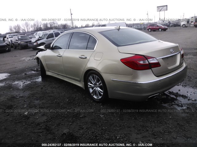 KMHGC4DD9CU173647 - 2012 HYUNDAI GENESIS 3.8L GOLD photo 3