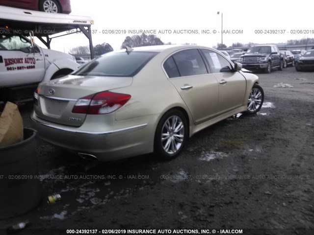 KMHGC4DD9CU173647 - 2012 HYUNDAI GENESIS 3.8L GOLD photo 4