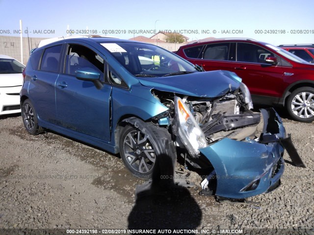 3N1CE2CP2FL376118 - 2015 NISSAN VERSA NOTE S/S PLUS/SV/SL/SR TEAL photo 1