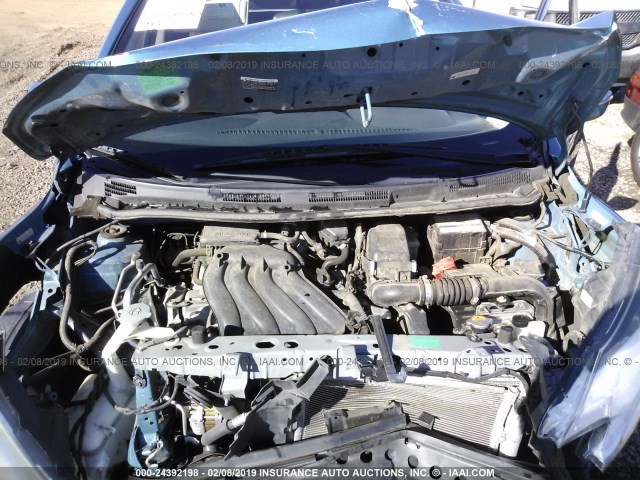 3N1CE2CP2FL376118 - 2015 NISSAN VERSA NOTE S/S PLUS/SV/SL/SR TEAL photo 10