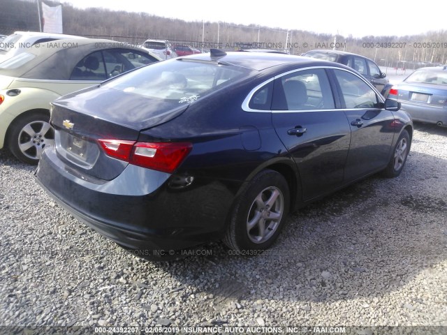 1G1ZB5ST3HF220515 - 2017 CHEVROLET MALIBU LS BLUE photo 4