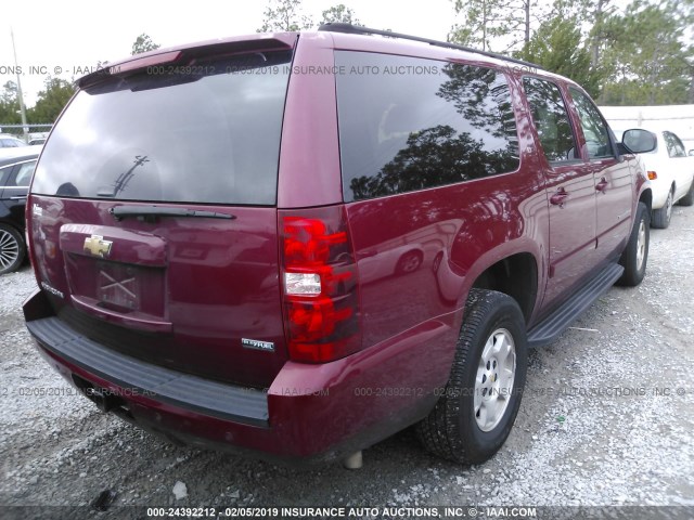 3GNFC16047G150737 - 2007 CHEVROLET SUBURBAN C1500 RED photo 4