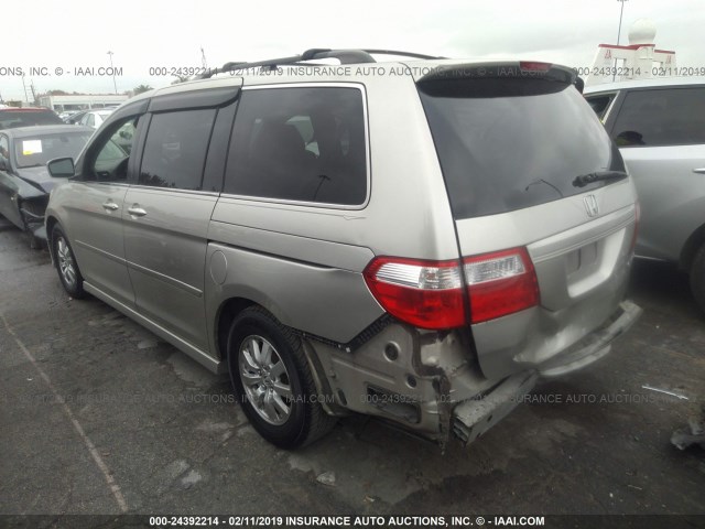 5FNRL38655B005468 - 2005 HONDA ODYSSEY EXL GRAY photo 3