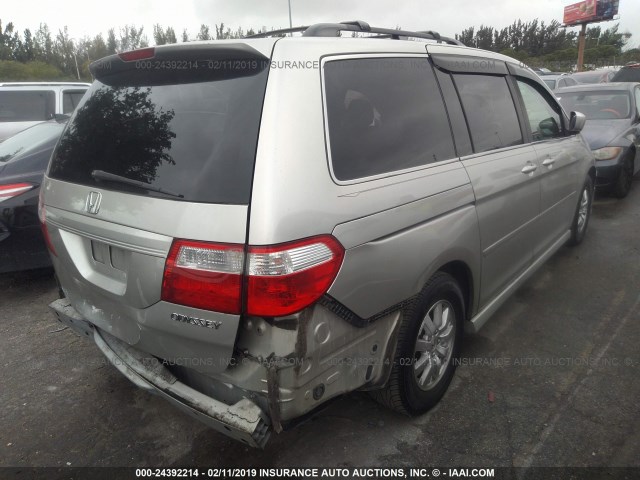 5FNRL38655B005468 - 2005 HONDA ODYSSEY EXL GRAY photo 4