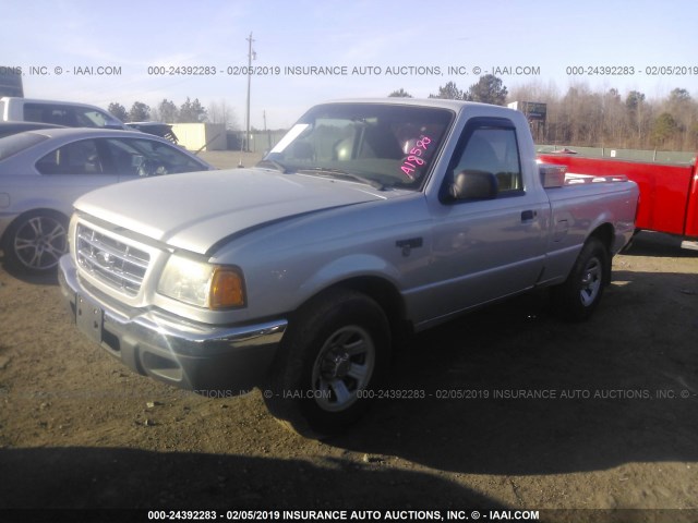 1FTYR10U83TA18590 - 2003 FORD RANGER SILVER photo 2