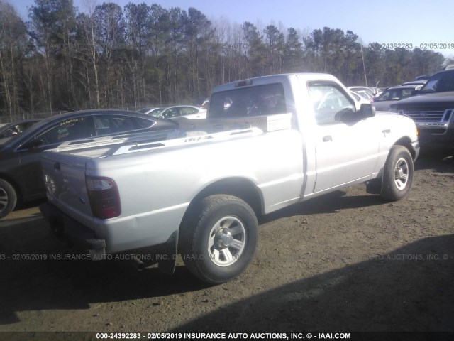 1FTYR10U83TA18590 - 2003 FORD RANGER SILVER photo 4