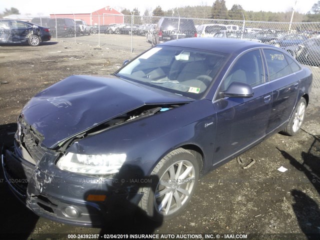 WAUKGAFB4BN057355 - 2011 AUDI A6 PRESTIGE BLUE photo 2