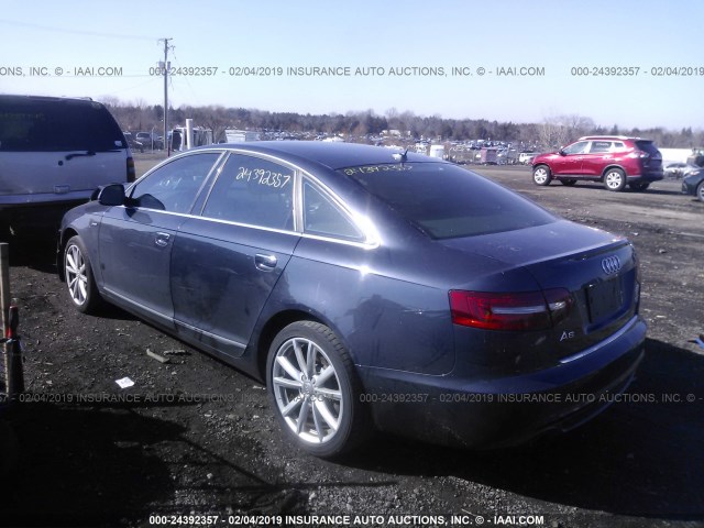 WAUKGAFB4BN057355 - 2011 AUDI A6 PRESTIGE BLUE photo 3