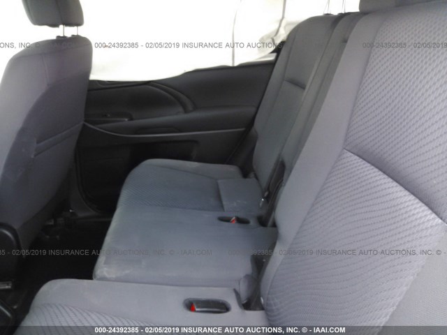 5TDZKRFH7GS157003 - 2016 TOYOTA HIGHLANDER LE/LE PLUS GRAY photo 8